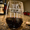 This Mommy bout to get Lit  Engraved Stemless Wine Glass  Funny Wine Glass  Fun Wine Glass  Wine Lover Gift    / Christmas Gift