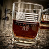 Essential AF American Flag Whiskey Glass    / Christmas Gift