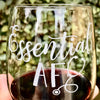 Essential AF Nurse  Stethoscope  Engraved Stemless Wine Glass  Funny Wine Glass  Fun Wine Glass  Wine Lover Gift    / Christmas Gift