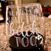 You Had Me At...   Engraved Stemless Wine Glass  Funny Wine Glass  Fun Wine Glass  Wine Lover Gift    / Valentine's Day Gift