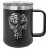 Punisher Guns Skull Etched Coffee Tumbler    / Valentine's Day Gift