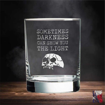 Darkness Shows Light Whiskey Glass    / Christmas Gift
