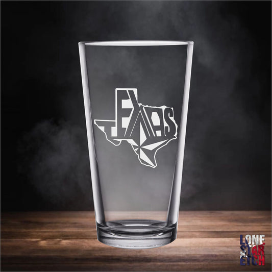 State of Texas Pint Glass / Father's Day Gift