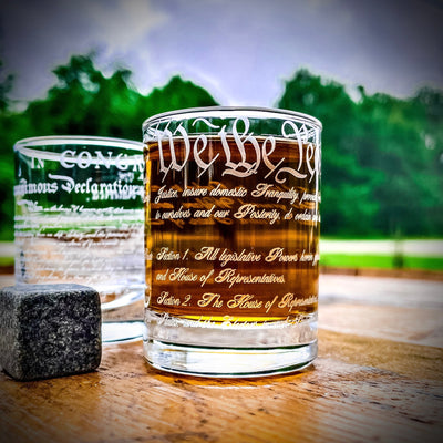 We The People  US Constitution Shot Glass    / Valentine's Day Gift