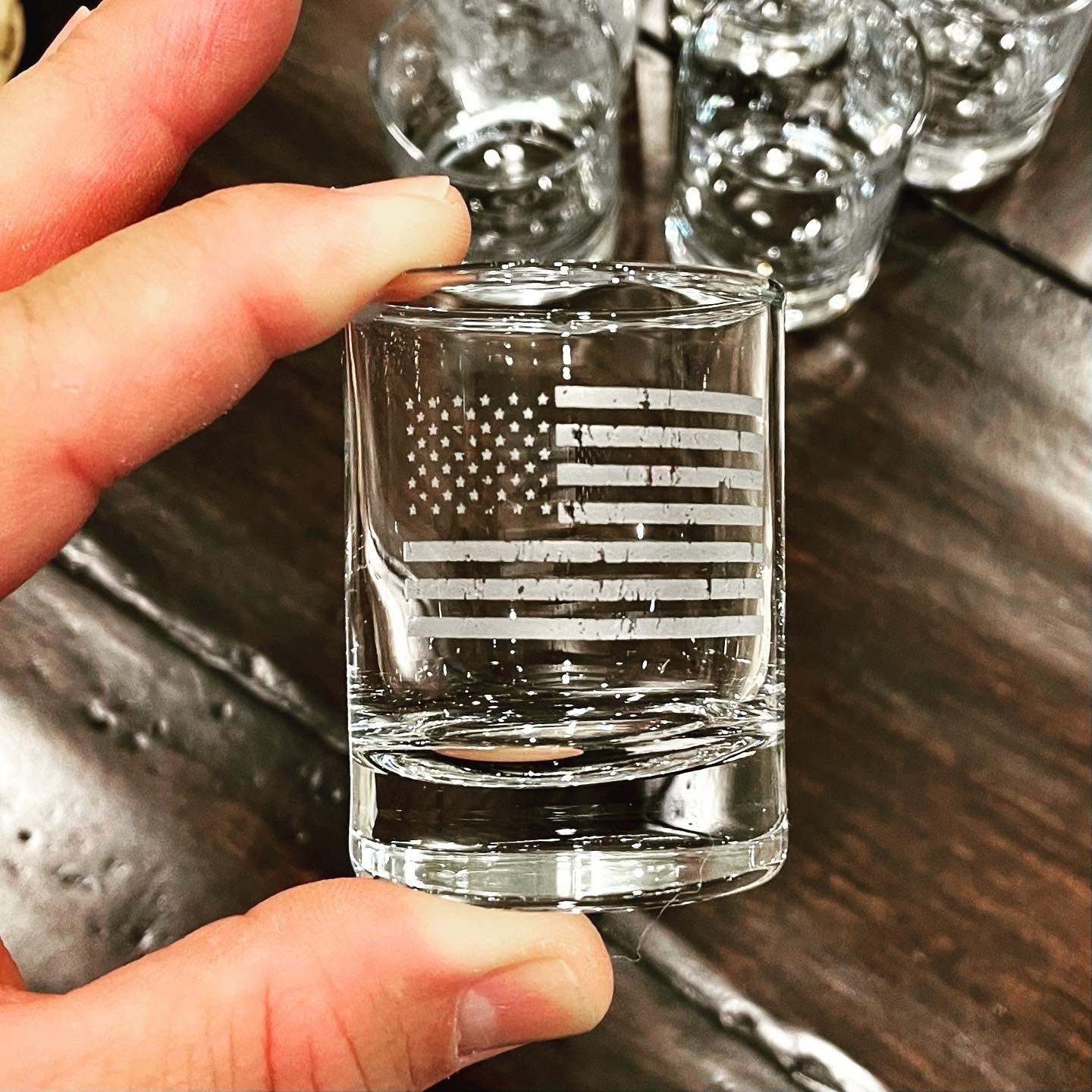 American Flag Shot Glass    / Father's Day Gift / Valentine's Day Gift