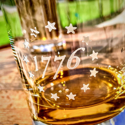 1776 Betsy Ross Whiskey Glass    / Christmas Gift