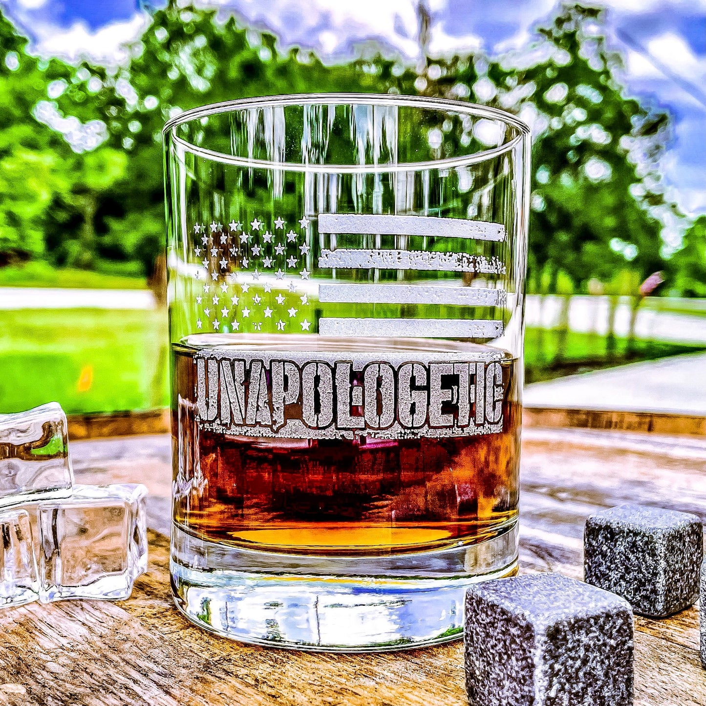 Unapologetic American Whiskey Glass    / Father's Day Gift / Valentine's Day Gift