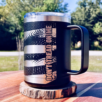 Don’t Tread On Me 360  Stainless Coffee Tumbler  Powder Coated  Laser Etched  Coffee Mug  Coffee Cup     / Christmas Gift