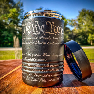 US Constitution 360 Etched Can Koozie    / Valentine's Day Gift