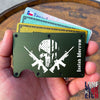 Skull Crossing AR  Slim Metal Minimalist RFID Blocking Wallet   / Valentine's Day Gift