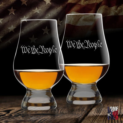 We The People  Patriotic Glencairn Whiskey  Engraved  Whiskey Glass  Bourbon Glass  Scotch  Tasting Glass   / Father's Day Gift