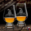 Don't Tread On Me Gadsden Snake Glencairn  Engraved  Whiskey Glass  Bourbon Glass  Scotch  Tasting Glass   / Father's Day Gift