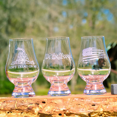 We The People  Patriotic Glencairn Whiskey  Engraved  Whiskey Glass  Bourbon Glass  Scotch  Tasting Glass   / Father's Day Gift