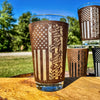 We The People American Flag / Engraved Leatherette Wrap / Pint Glass / Beer Glass / Single Glass / Father's Day Gift