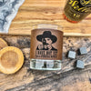 Doc Holliday Defile Myself Engraved Leatherette Whiskey Glass