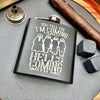 Doc Holliday Squad / Hell’s Coming with Me / Laser Etched Whiskey Flask / Gift for Him / Gifts for Men / Valentine's Day Gift