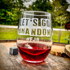 Let's Go Brandon Stemless Wine Glass    / Christmas Gift