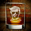 Trump Lincoln Engraved Single Whiskey  Bourbon Glass   / Christmas Gift