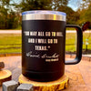 Davy Crockett “Texas” Etched Insulated Coffee Cup    / Valentine's Day Gift