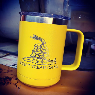 Don't Tread On Me Laser Etched Insulated Coffee Cup    / Father's Day Gift
