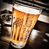 We The People American Flag Pint Glass    / Valentine's Day Gift