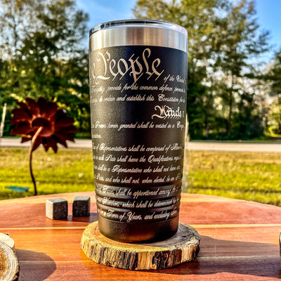 US Constitution Tumbler  360 Wrap Laser Etched 20oz.    / Valentine's Day Gift