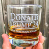 Donald Trump 2024 Keep That Train Rollin' Engraved Whiskey Glass    / Valentine's Day Gift